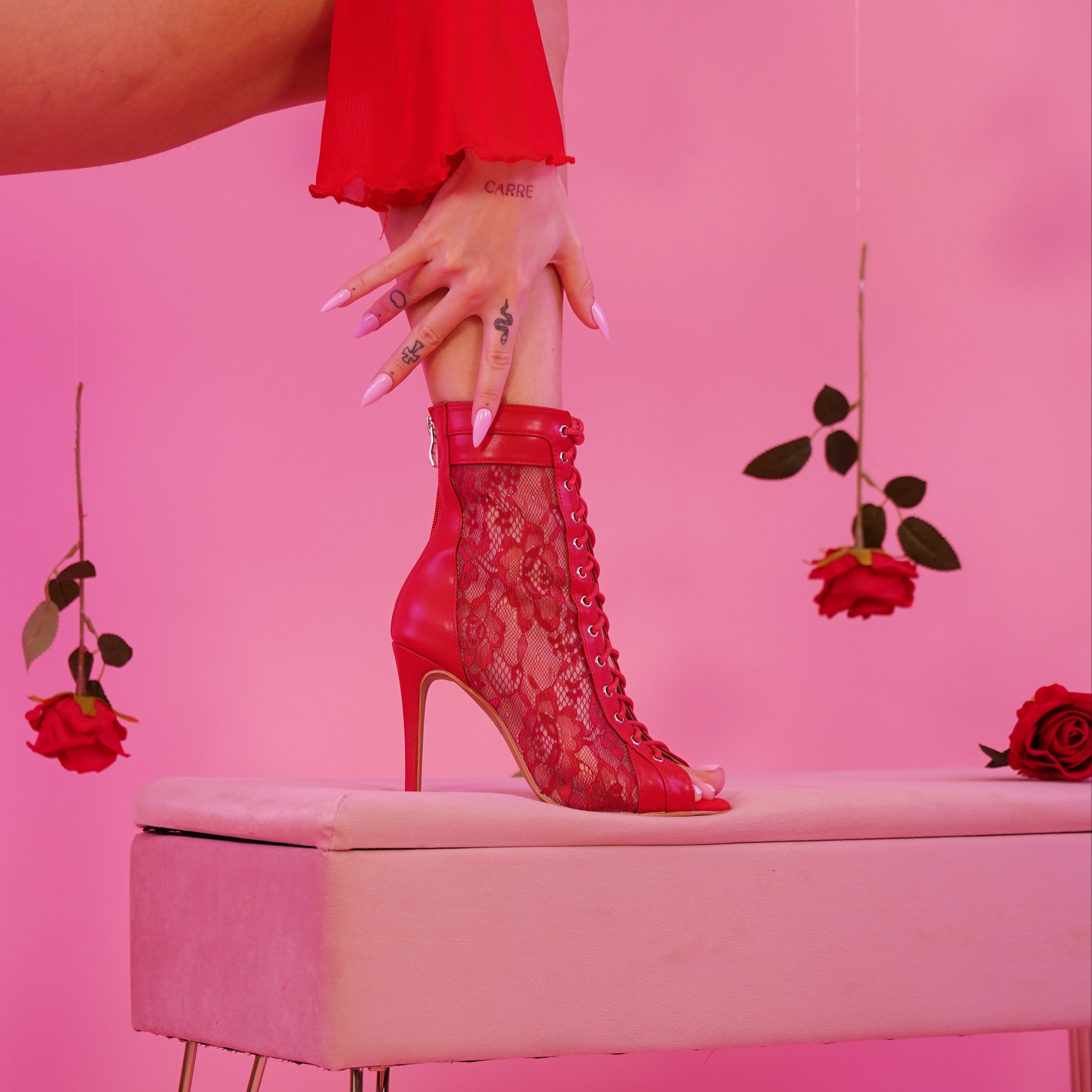 Lacets de chaussures ronds paracorde rouge sur mesure Lacets de chaussures ronds paracorde rouge sur mesure