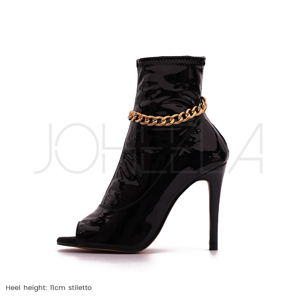 Black gold shoes high heels best sale