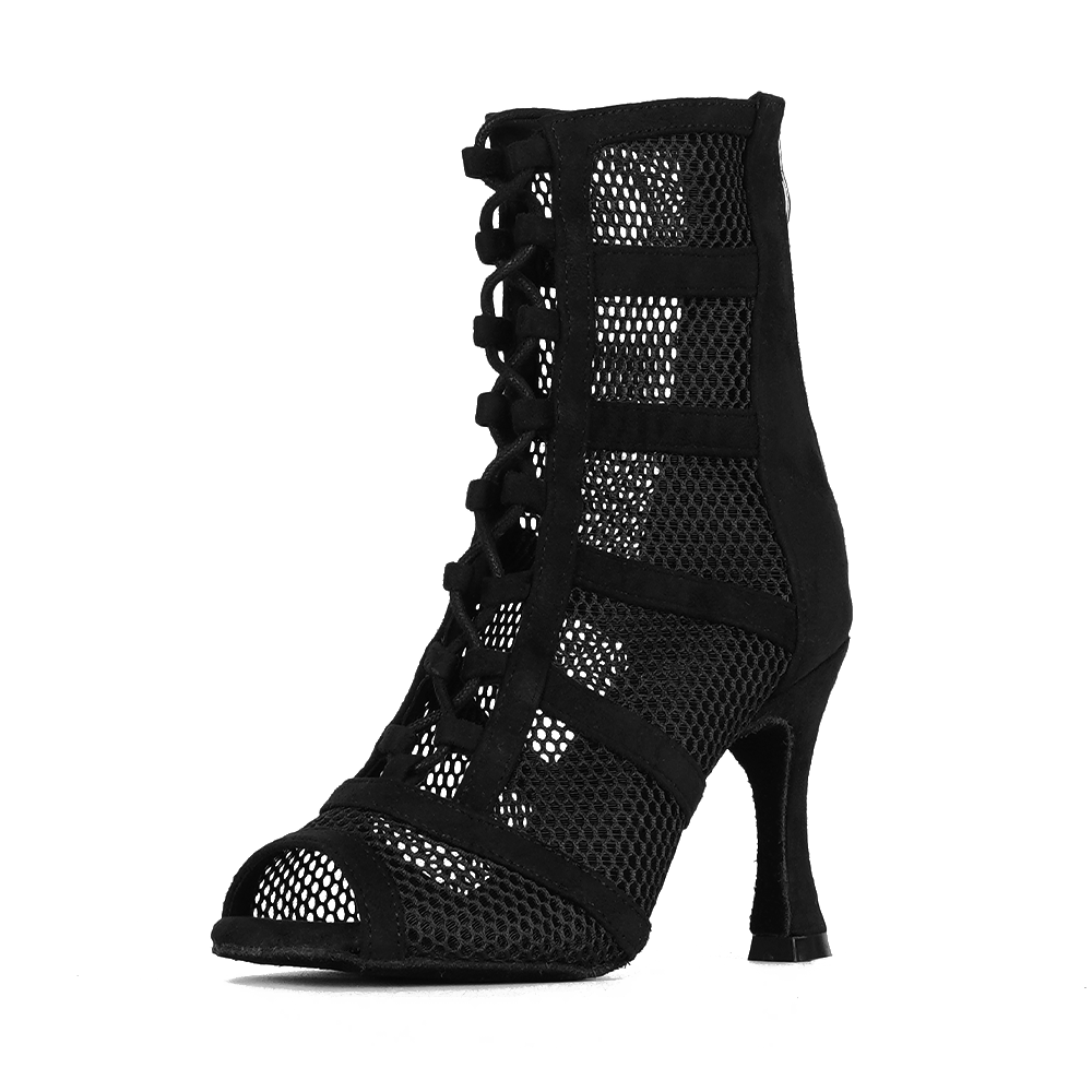 Leana noir -  Paire à la demande - Talons évasés Joheela - Heels dance shoes - Chaussure de danse talon