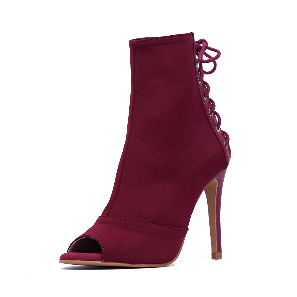 Maroon open toe heels hotsell