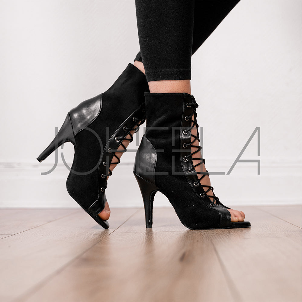 Emma - noir - Paire à la demande Joheela - Heels dance shoes - Chaussure de danse talon