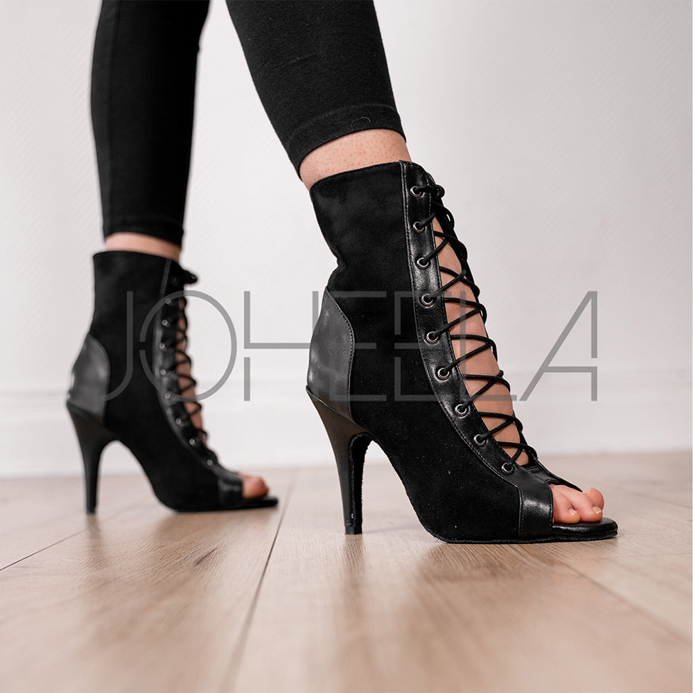 Emma - noir - Paire à la demande Joheela - Heels dance shoes - Chaussure de danse talon