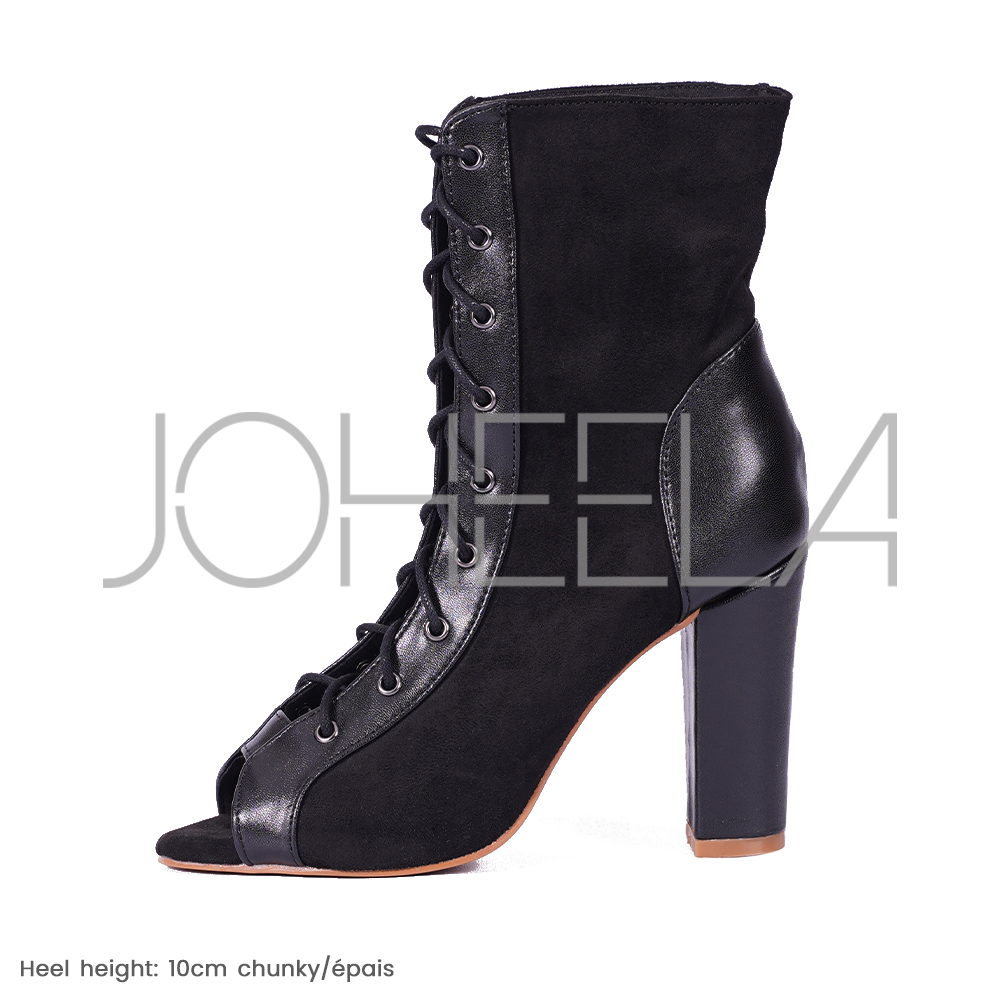 Emma - noir - Paire à la demande Joheela - Heels dance shoes - Chaussure de danse talon
