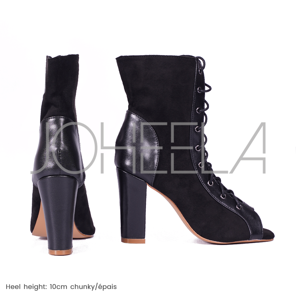Emma - noir - Paire à la demande Joheela - Heels dance shoes - Chaussure de danse talon