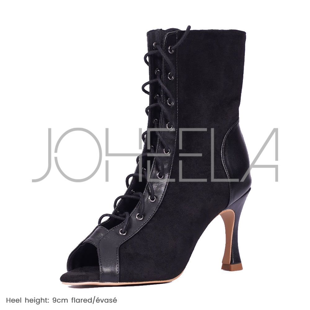 Emma - noir - Paire à la demande Joheela - Heels dance shoes - Chaussure de danse talon