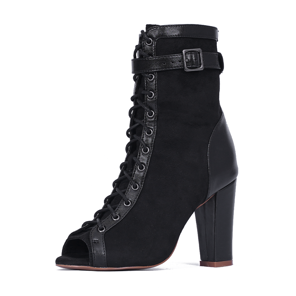 Black chunky heel shoes online