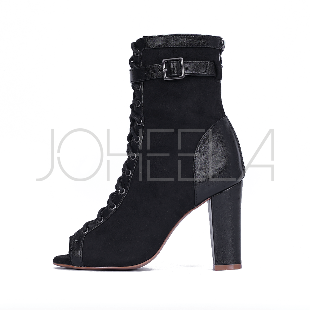 Emily black Thick heel Customisable Joheela