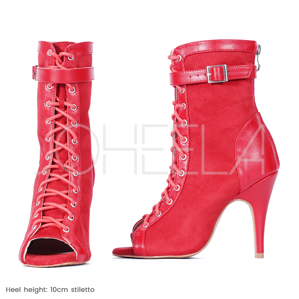 Emily Rouge - Paire à la demande Joheela - Heels dance shoes - Chaussure de danse talon